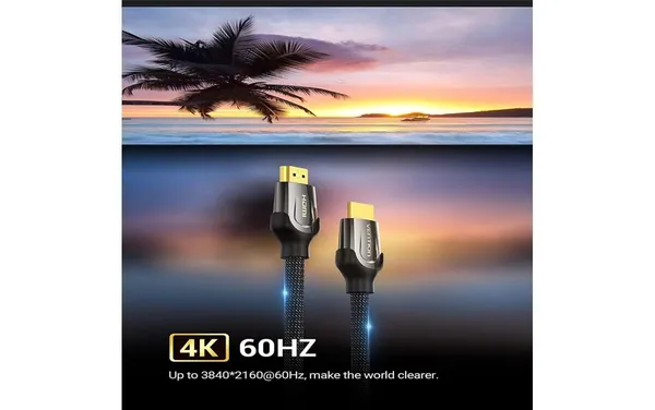 Cablu Video HDMI VENTION VAA-B05-B100 1m 4K@60Hz Negru - imagine 4