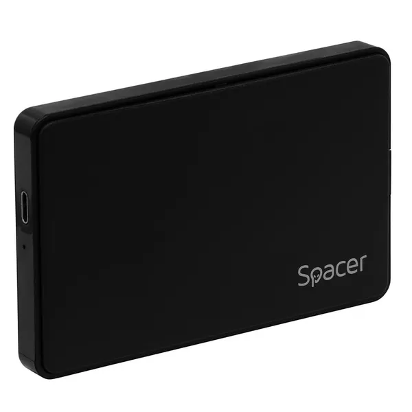 Rack Extern SPACER SPR-TYPE-C-01 USB-C Plastic Negru - imagine 5