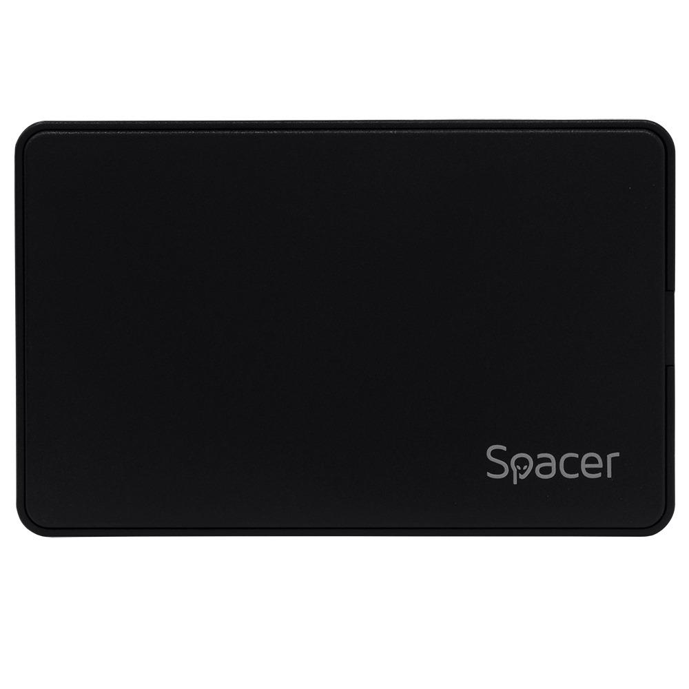 Rack extern SPACER SPR-TYPE-C-01 USB-C Plastic Negru - imagine 2