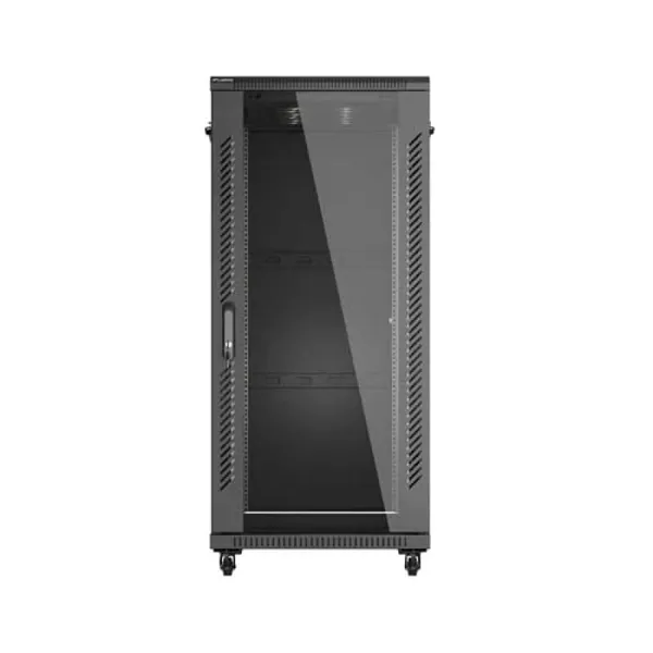 Dulap Rack 19 inch Perete LANBERG 27U 600x1000 cu Ușă din Sticlă Negru