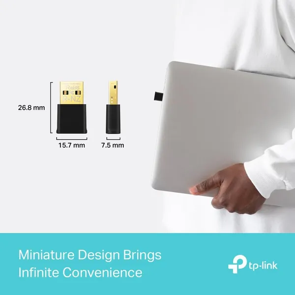 Adaptor Wi-Fi 6 Nano USB TP-Link Archer TX20U Nano, AX1800 Dual-Band - imagine 2