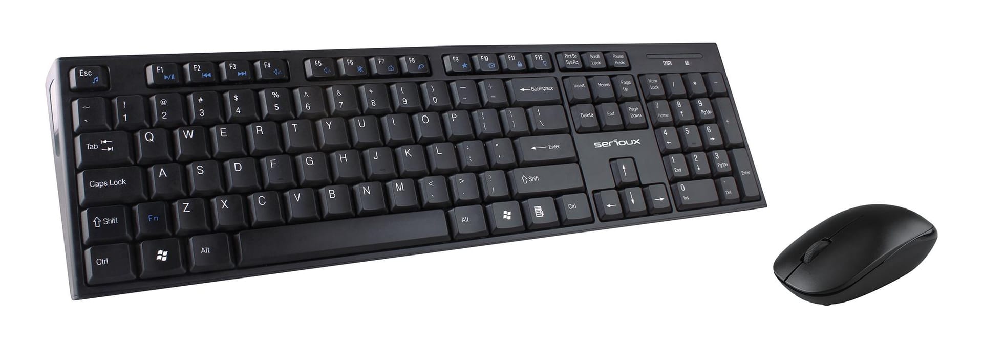 Kit Tastatură + Mouse SERIOUX NK9800WR Wireless 2.4GHz Negru