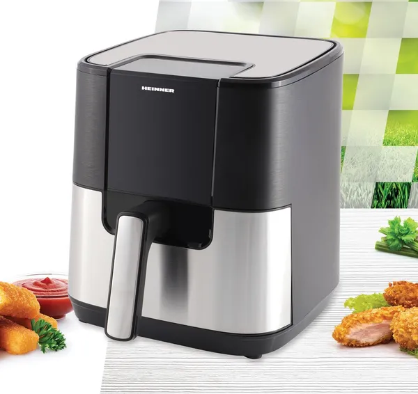 Friteză aer cald HEINNER Healthyera 15 5.5L 1500W Negru/Silver - imagine 4