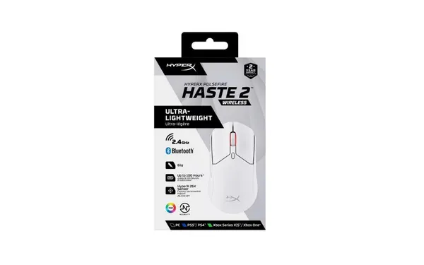Mouse Gaming HYPERX Pulsefire Haste 2 Wireless 26000 DPI Alb - imagine 3