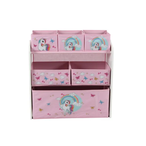 Dulap Depozitare Jucări U-GROW Unicorns 6 Cutii