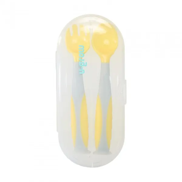 Set Tacâmuri U-GROW Linguriță și Furculiță Galben UG-218YE - imagine 2