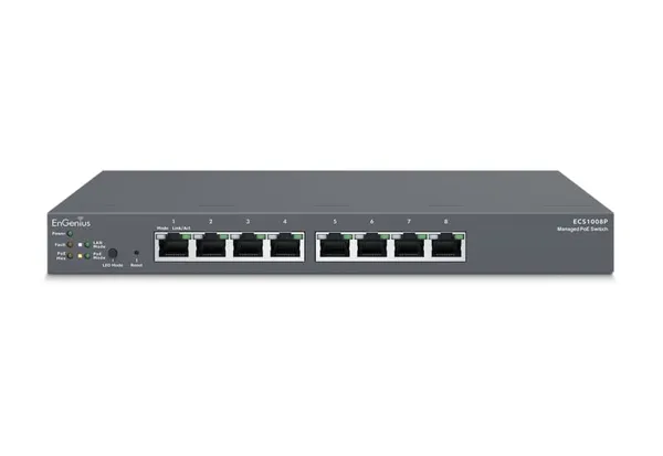 Switch ENGENIUS ECS1008P 8 Porturi GbE PoE 55W Managed Cloud