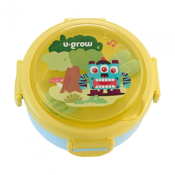 Caserolă termică U-GROW cu linguriță și furculiță Albastru - imagine 2