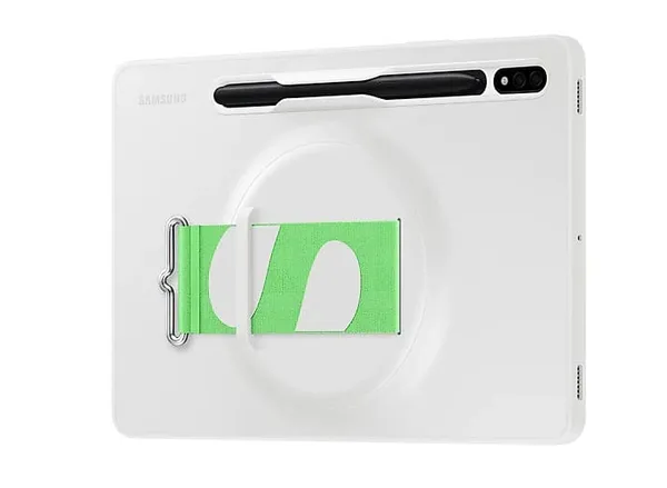 Husă Tabletă SAMSUNG Galaxy Tab S8/S7 Strap Cover Alb - imagine 2