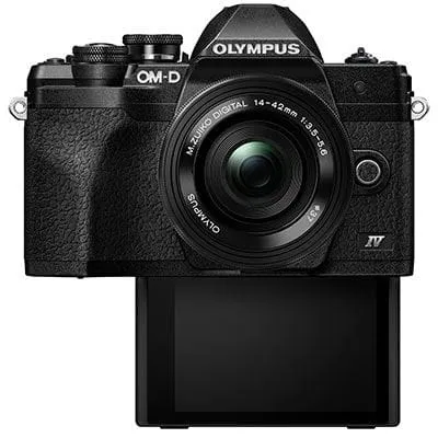 Aparat Foto Mirrorless OLYMPUS OM-D E-M10 Mark IV cu Obiectiv 14-42mm Negru - imagine 4