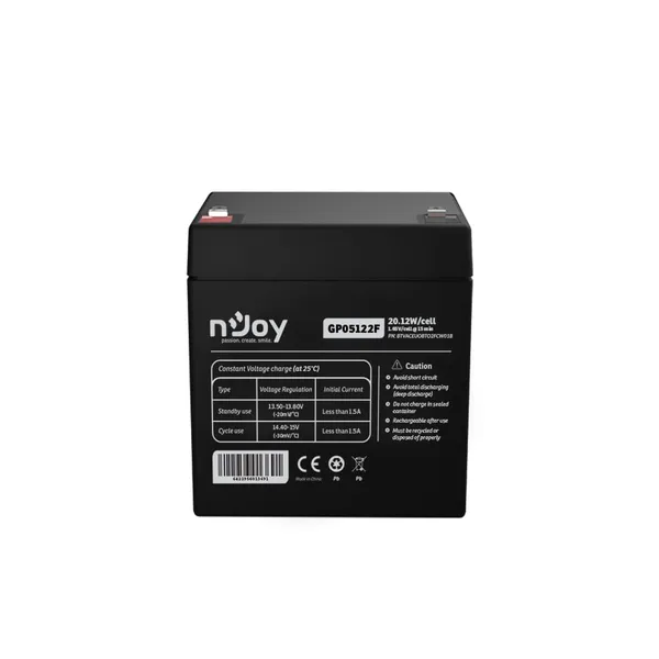 Acumulator NJOY GP05122F 12V 5Ah Negru - imagine 2
