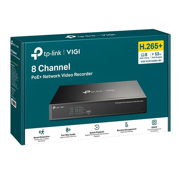 NVR PoE TP-LINK VIGI 1008H-8MP 8 Canale 8MP - imagine 4
