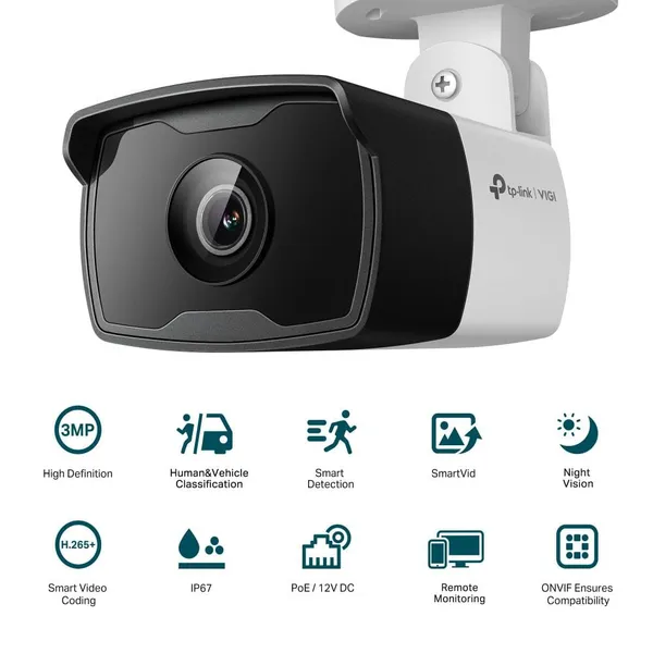 Cameră Supraveghere TP-LINK VIGI C330I Bullet 3MP IP67 - imagine 2