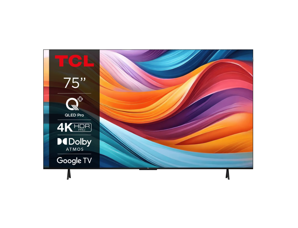Televizor TCL 75T7B QLED 189 cm 4K Google TV Negru