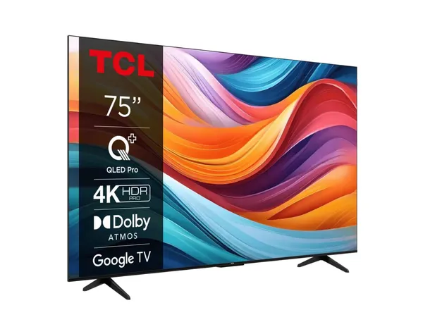 Televizor TCL 75T7B QLED 189 cm 4K Google TV Negru - imagine 2