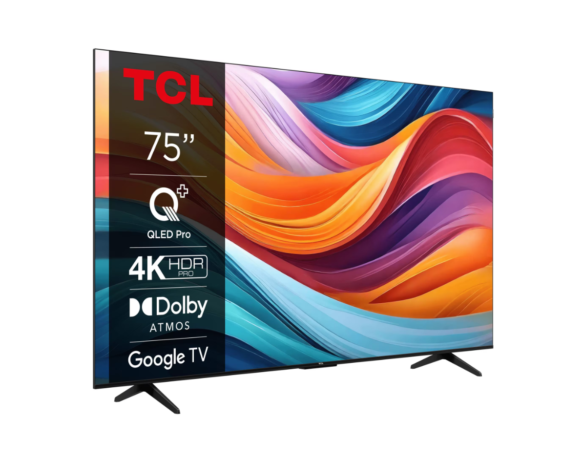 Televizor TCL 75T7B QLED 189 cm 4K Google TV Negru - imagine 2