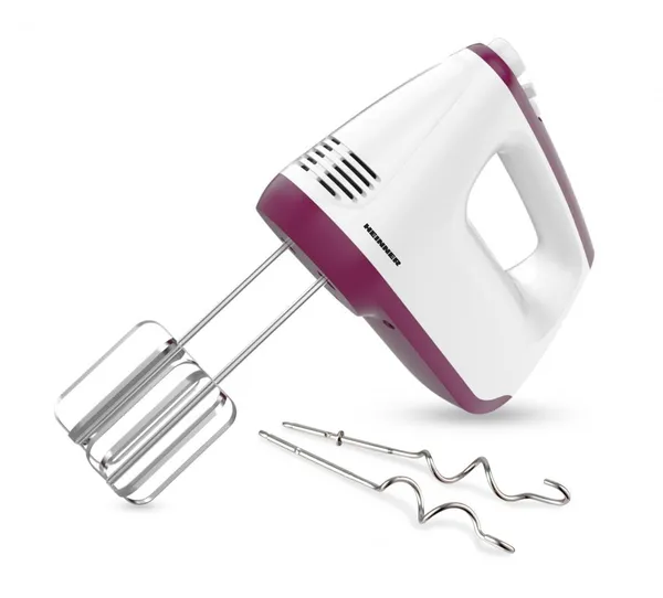 Mixer de Mână HEINNER HM-400BG 400W Alb Burgundy - imagine 2
