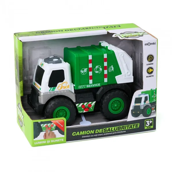 Camion de Salubritate MOMKI cu Lumini, Sunete și Detalii Mobile - imagine 3