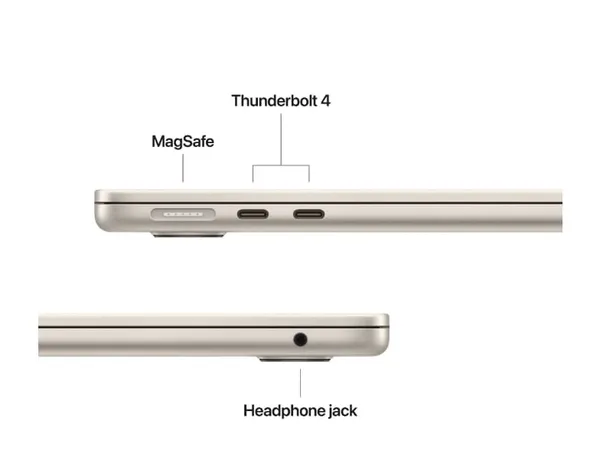 Laptop APPLE MacBook Air 13.6" M4 16GB 512GB Starlight - imagine 3