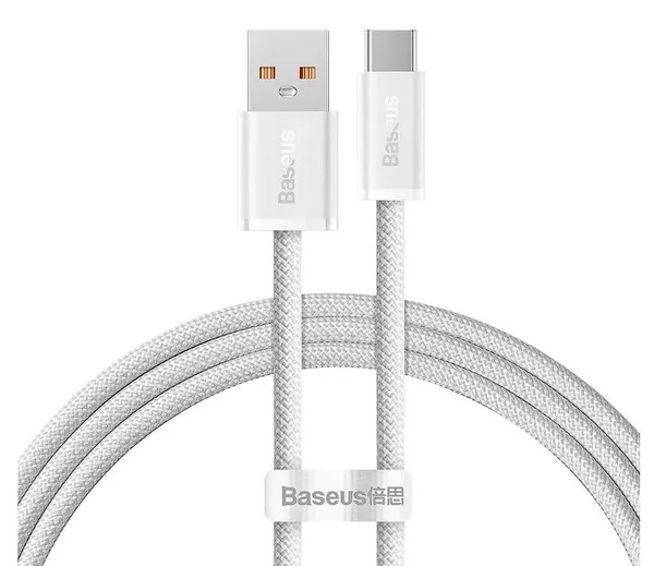 Cablu BASEUS Dynamic USB-C 100W 1m Alb CALD000602