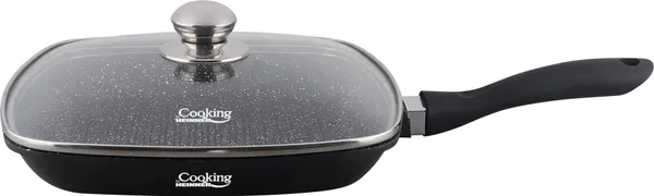Tigaie Grill HEINNER Dark Line Aluminiu 28 cm cu Capac - imagine 2