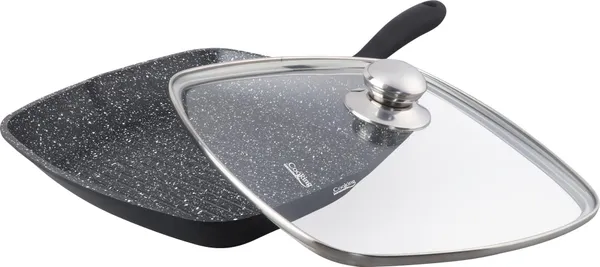 Tigaie Grill HEINNER Dark Line Aluminiu 28 cm cu Capac - imagine 4