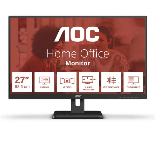Monitor AOC Q27E3UMF 27 inch 2560 x 1440 Pixeli Negru