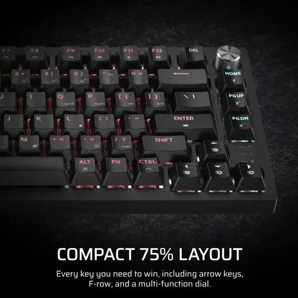 Tastatură Gaming Mecanică CORSAIR K65 PLUS Wireless 75% RGB Tactile - imagine 4