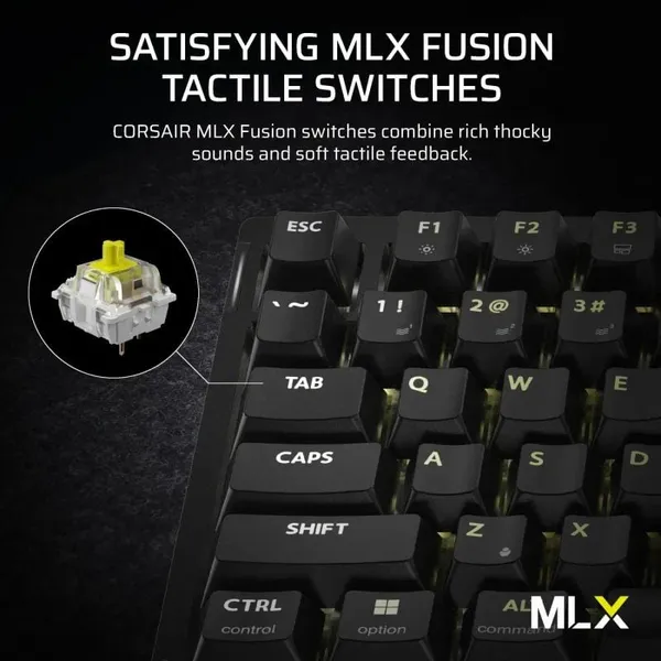 Tastatură Gaming Mecanică CORSAIR K65 PLUS Wireless 75% RGB Tactile - imagine 5
