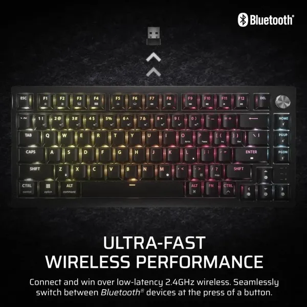 Tastatură Gaming Mecanică CORSAIR K65 PLUS Wireless 75% RGB Tactile - imagine 6