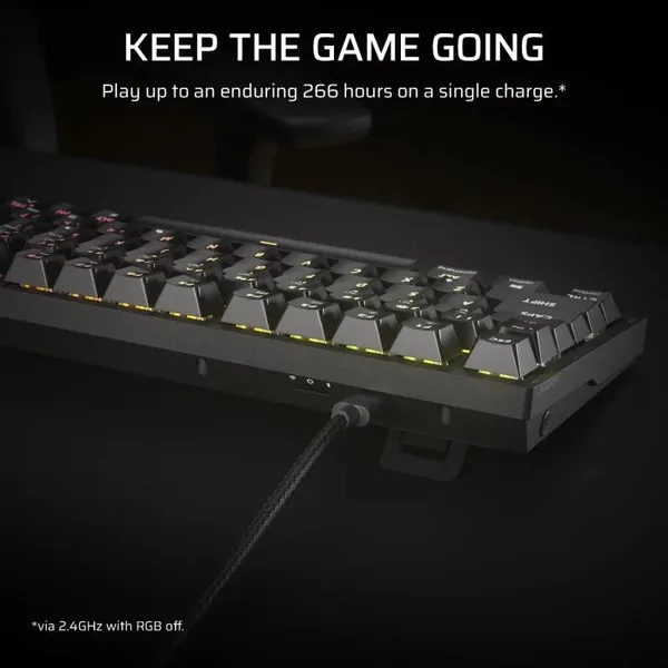Tastatură Gaming Mecanică CORSAIR K65 PLUS Wireless 75% RGB Tactile - imagine 8