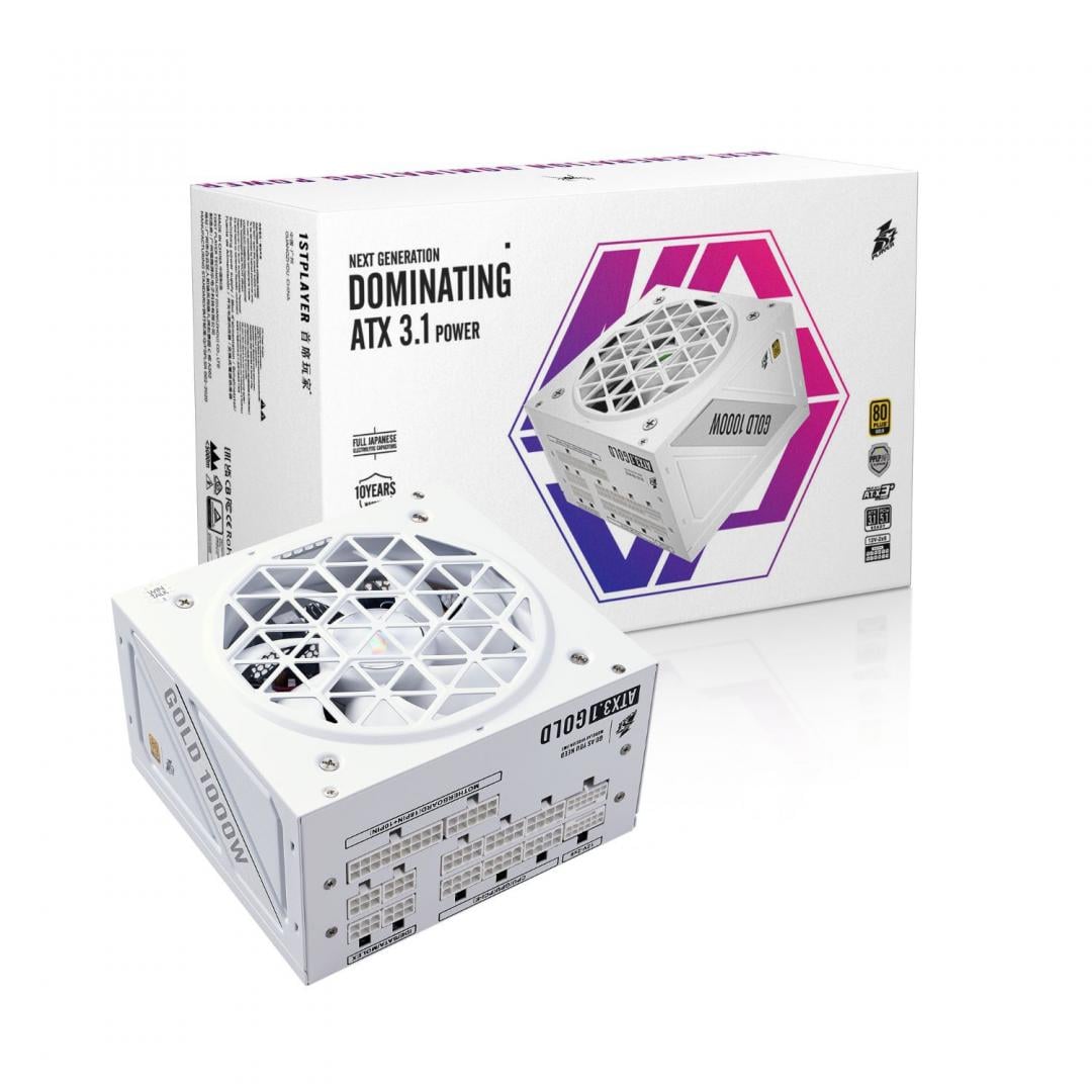 Sursă PC 1ST PLAYER NGDP 1000W 80 Plus Platinum Full Modular ATX 3.1