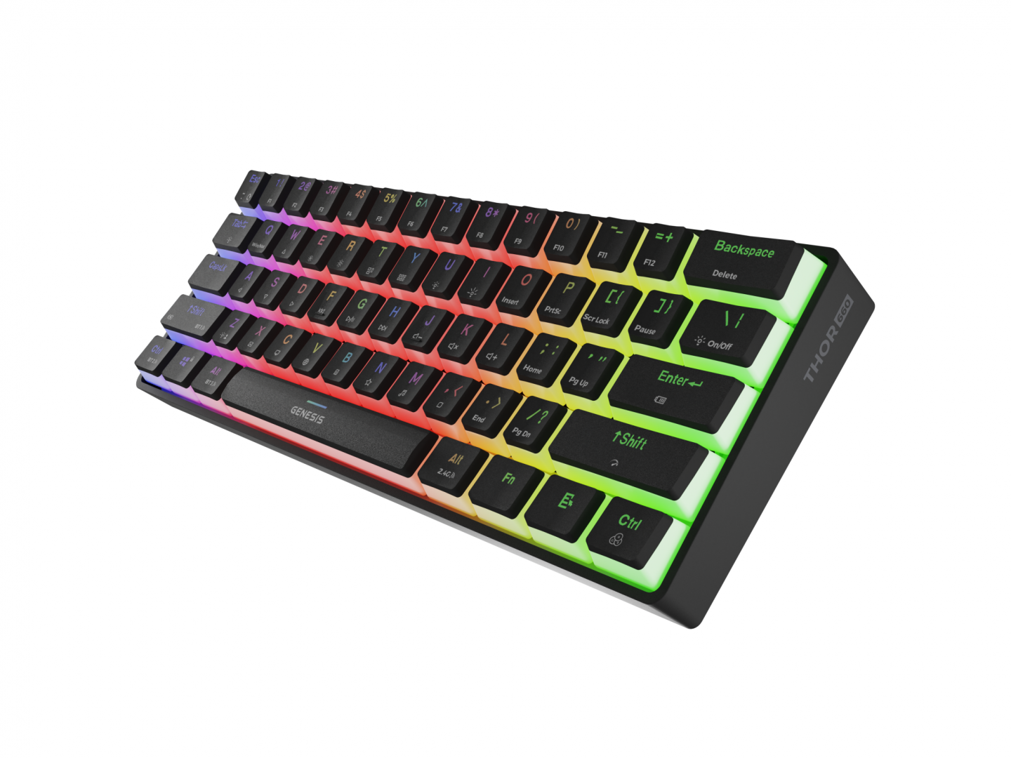 Tastatură gaming GENESIS Thor 660 G2 Wireless 60% RGB Negru - imagine 6