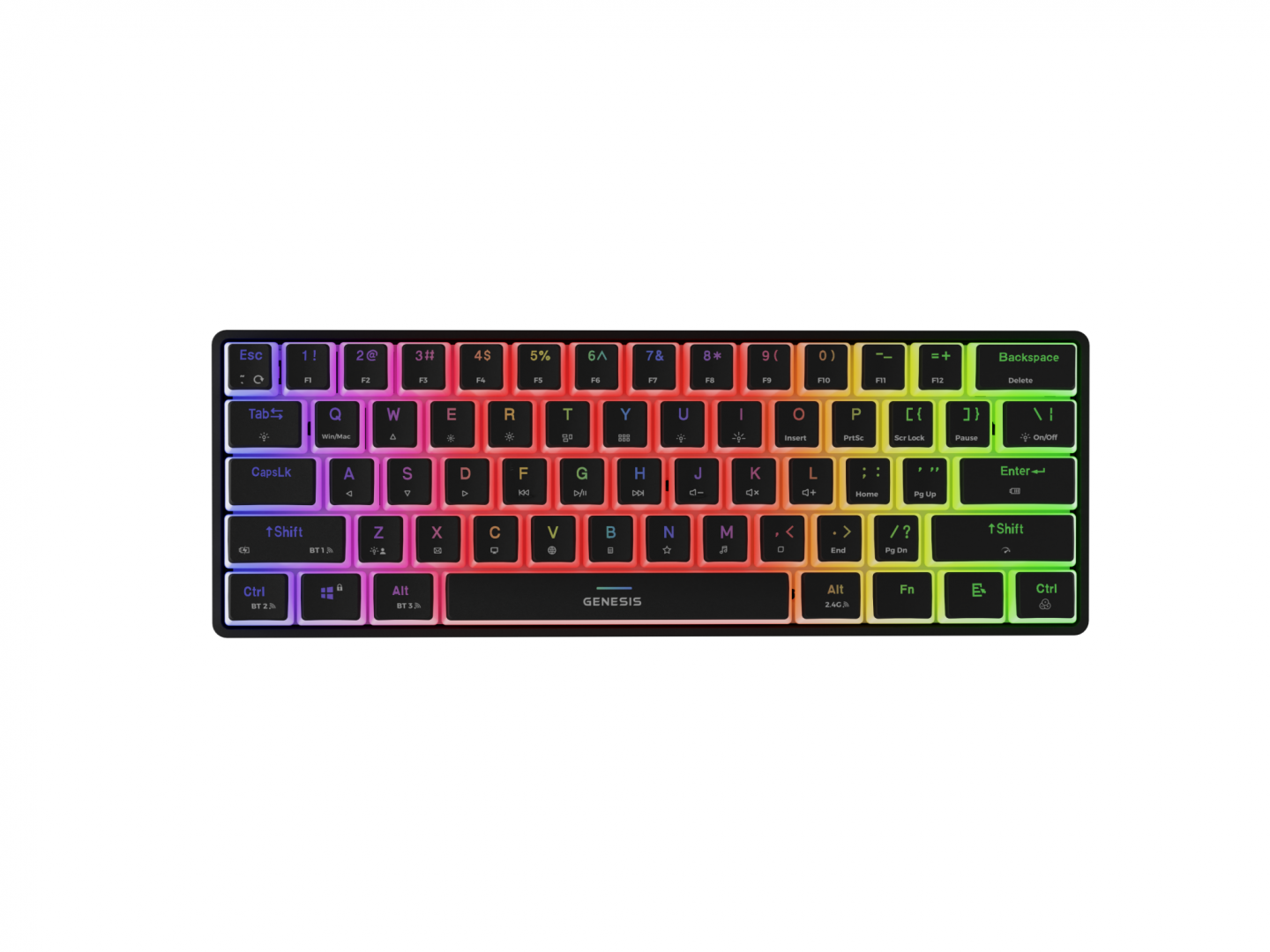 Tastatură gaming GENESIS Thor 660 G2 Wireless 60% RGB Negru - imagine 2