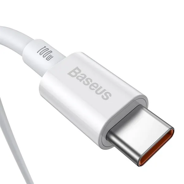 Cablu de Date BASEUS Superior CATYS-B02 USB-C 1m Alb - imagine 12