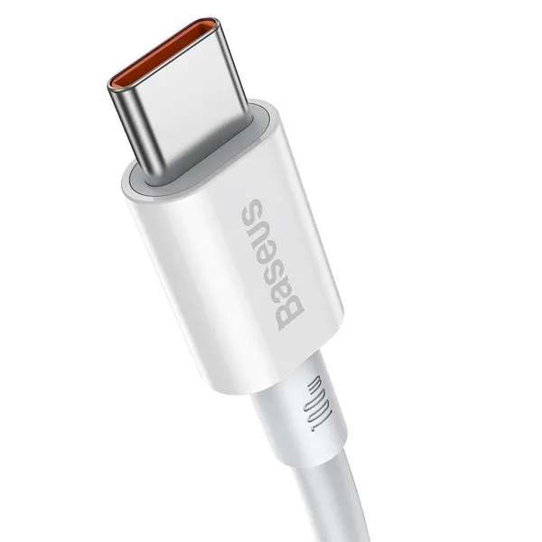 Cablu de Date BASEUS Superior CATYS-B02 USB-C 1m Alb - imagine 13