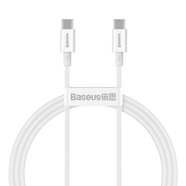 Cablu de Date BASEUS Superior CATYS-B02 USB-C 1m Alb - imagine 11