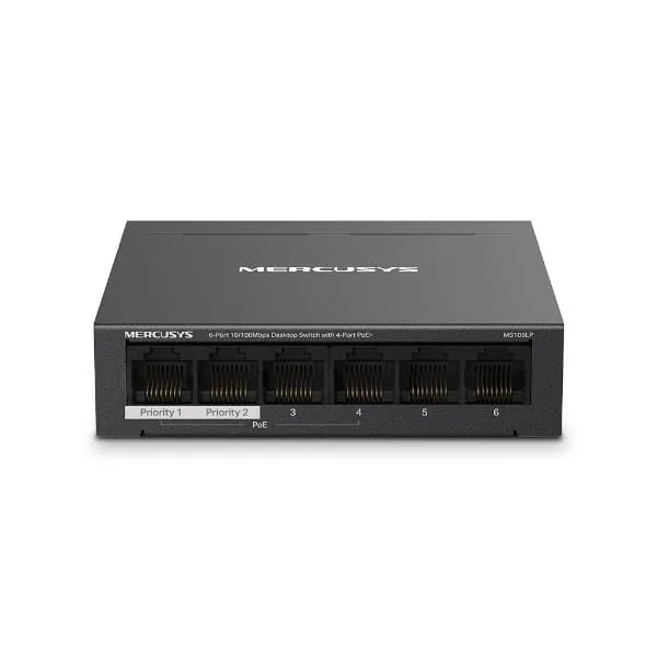 Switch Desktop MERCUSYS MS106LP 6 Porturi 10/100Mbps PoE 40W - imagine 1