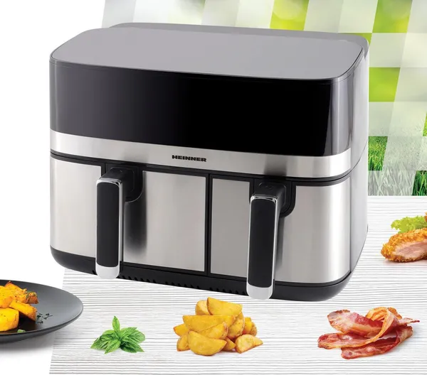 Friteuză Dublă cu Aer Cald HEINNER ProDual Fusion 8.6L 1700W - imagine 3