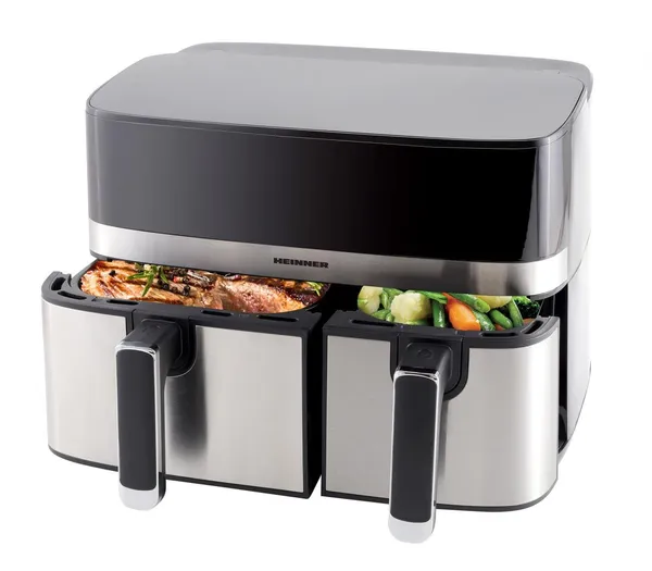 Friteuză Dublă cu Aer Cald HEINNER ProDual Fusion 8.6L 1700W - imagine 2