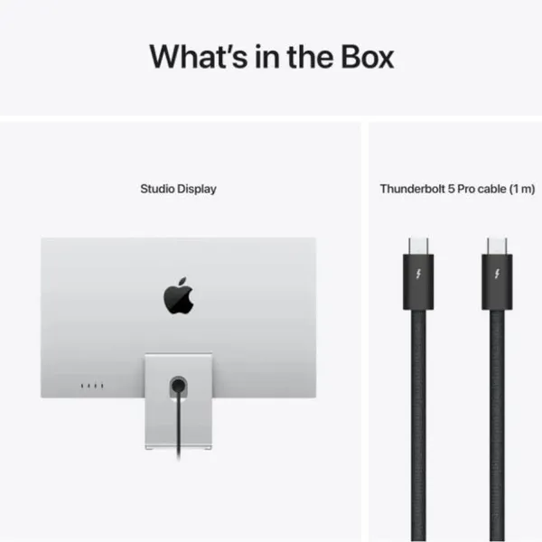 Monitor APPLE Studio Display 27 Retina 5K Sticlă Standard Stand Reglabil - imagine 3