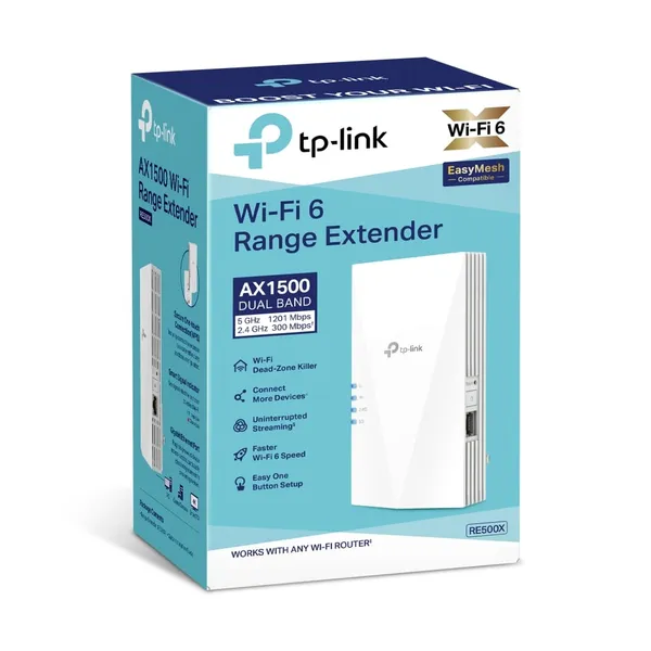 Range Extender TP-LINK RE500X AX1500 Wi-Fi 6 Dual Band - imagine 8