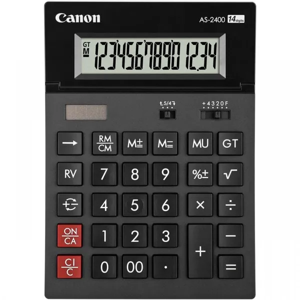 Calculator Birou CANON AS2400 LCD 14 Digiti Negru - imagine 2