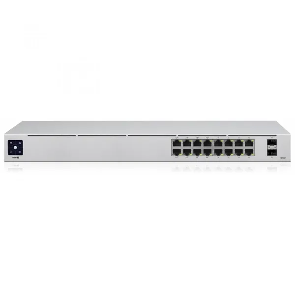 Switch UBIQUITI UniFi USW-16-POE 16 Porturi Gigabit PoE+ Managed - imagine 4
