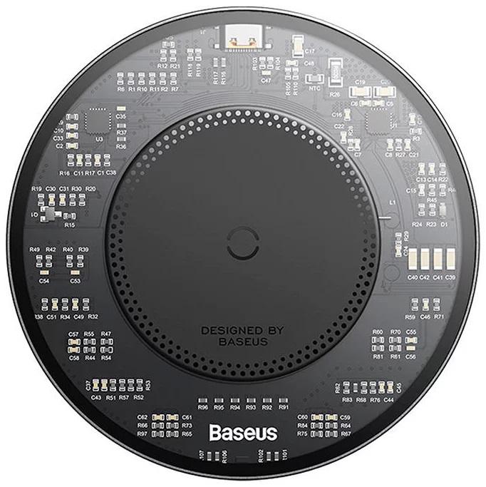 Încărcător Wireless BASEUS Simple Qi 15W Negru - imagine 3