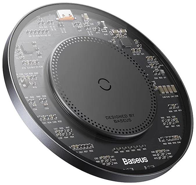 Încărcător Wireless BASEUS Simple Qi 15W Negru - imagine 2