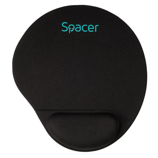 Mousepad SPACER cu Suport Gel Încheietură 240x220mm Negru - imagine 2