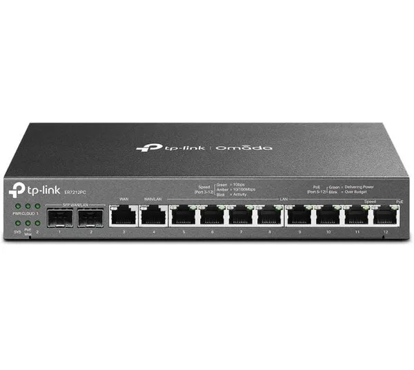 Router TP-LINK Omada ER7212PC Gigabit VPN PoE+ 110W - imagine 1