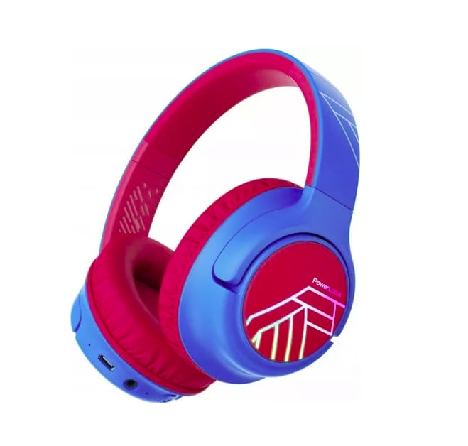 Căști Over-ear POWERLOCUS BOBO Wireless pentru Copii Albastru/Roșu
