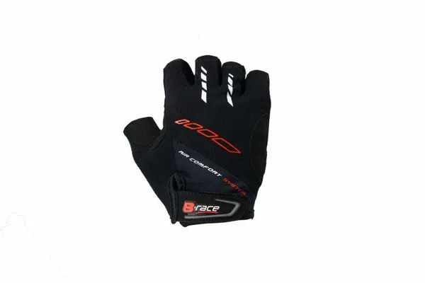 Mănuși Bicicletă B-RACE cu Gel Negru XL